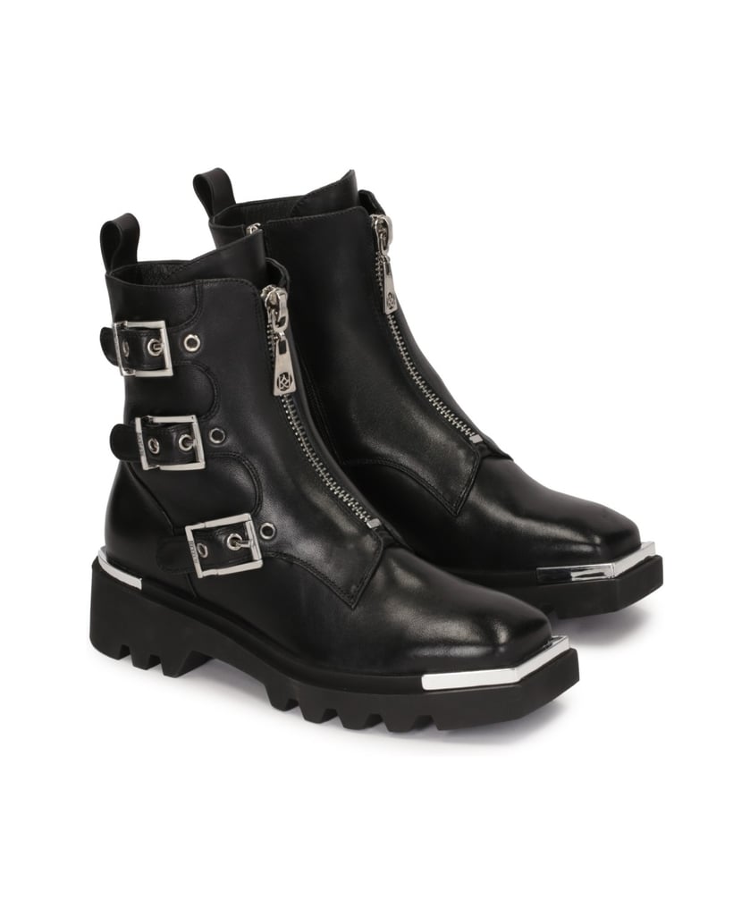 Kazar-Lederstiefel-mit-quadratischen-Zehen-schwarz