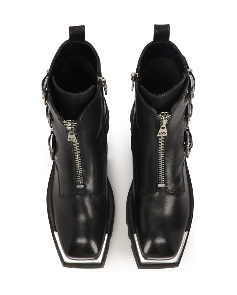 Kazar-Lederstiefel-mit-quadratischen-Zehen-schwarz