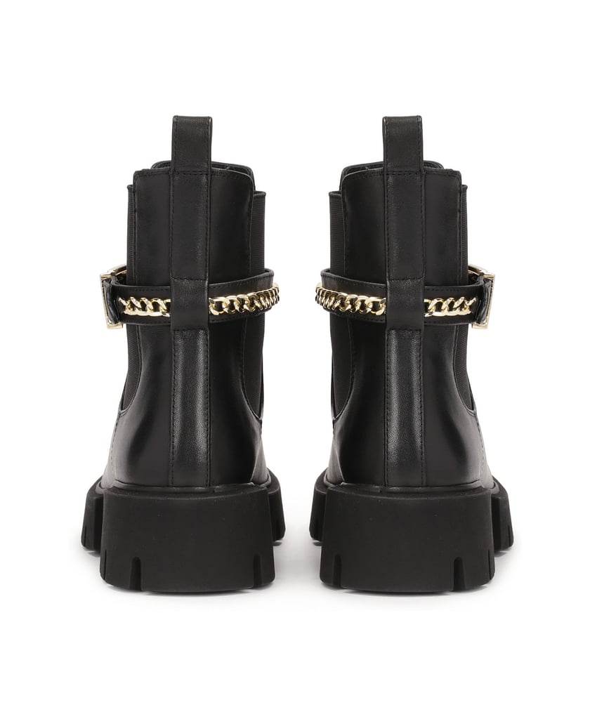 Kazar-Chelsea-Stiefel-mit-Ziergürtel-und-Kette-schwarz