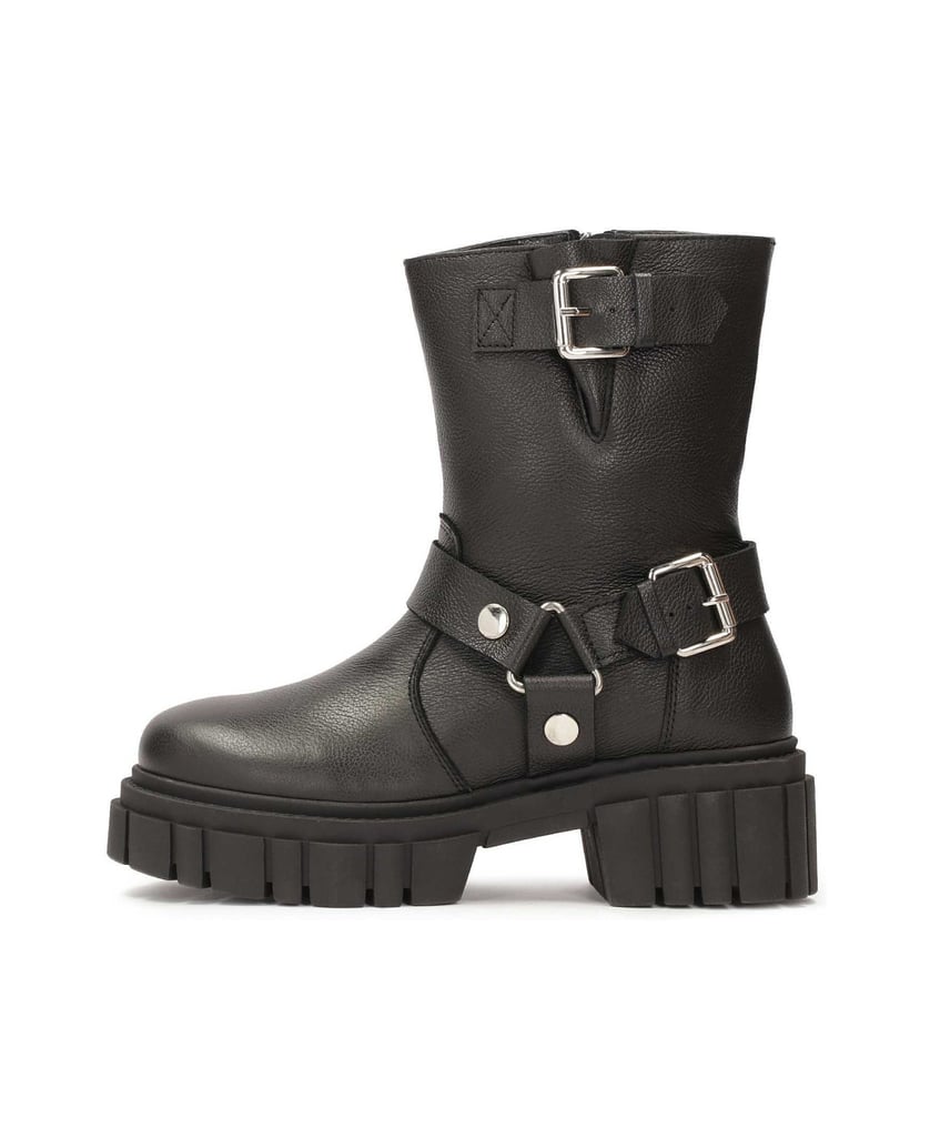 Kazar-Zipper-boots-with-solid-sole-čierna