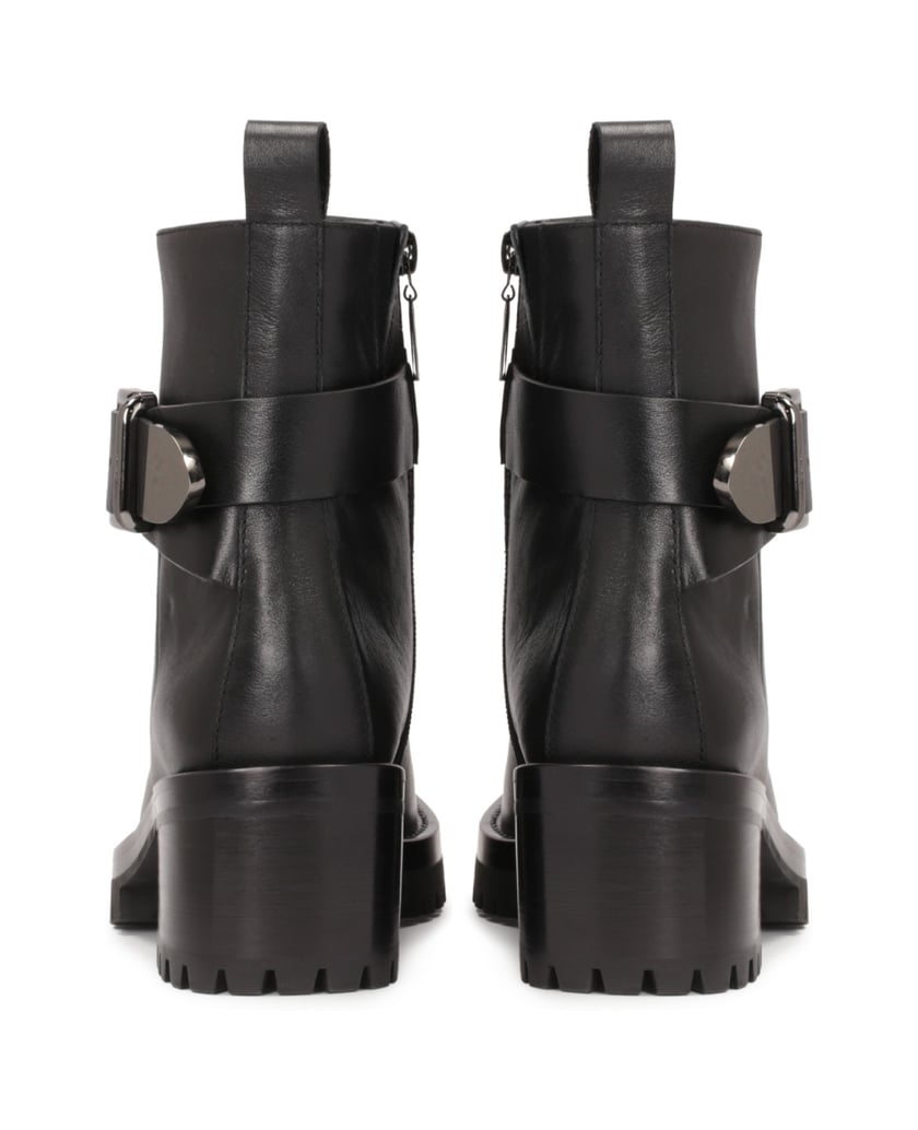 Kazar-Leather-boots-with-a-wide-low-heel-černá