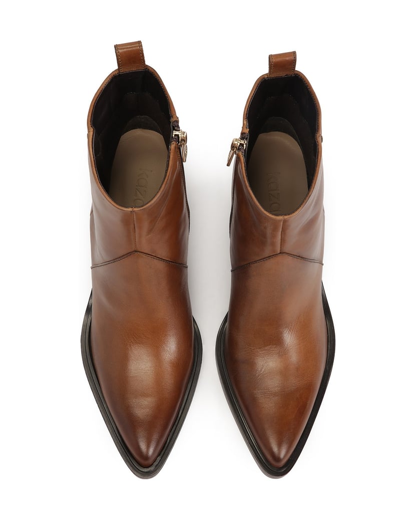 Kazar-Braune-Cowboystiefel-mit-verlängerter-Na-braun