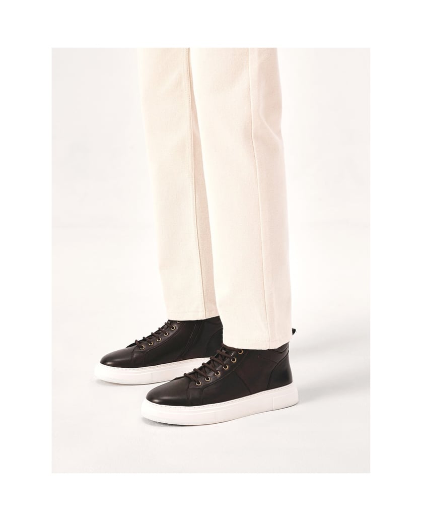 Kazar-Braune-Turnschuhe-zum-Schnüren-mit-kontr-braun