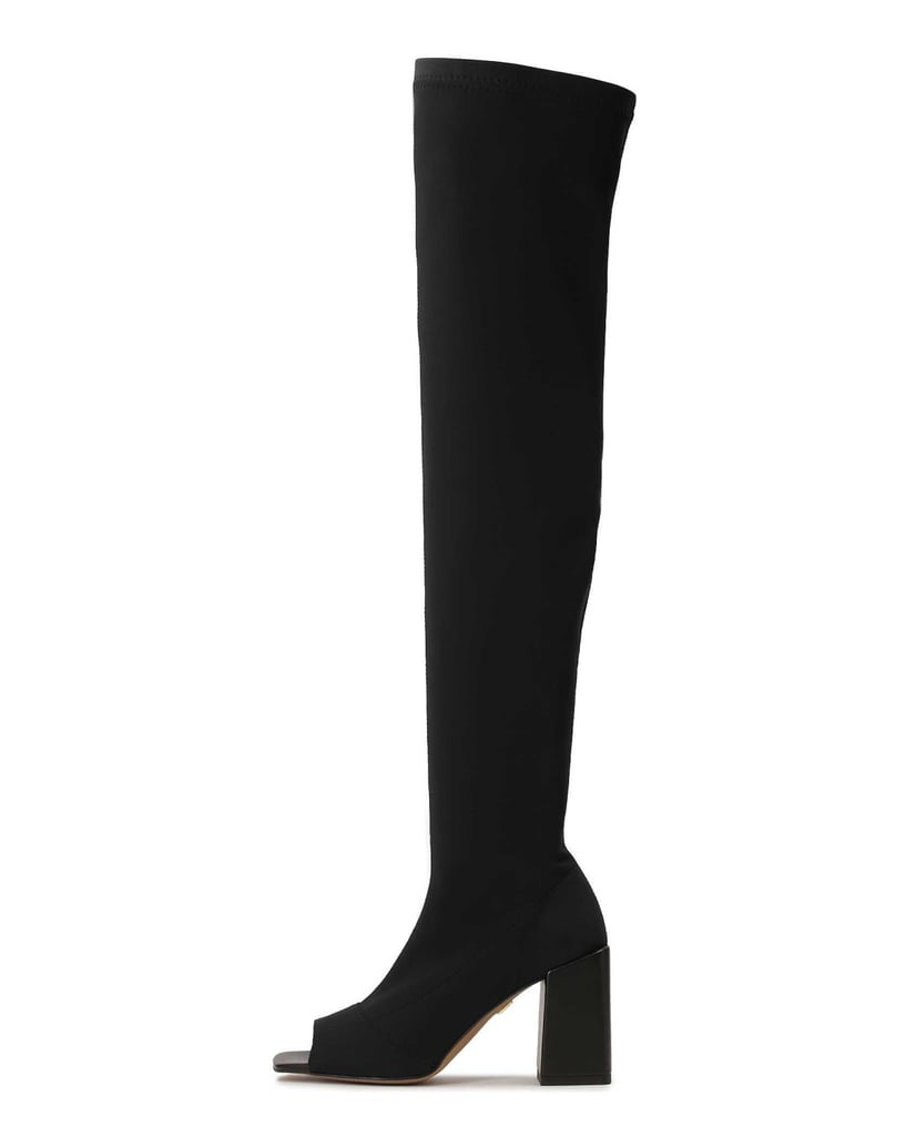 Kazar-Peep-toe-musketeers-in-fabric-čierna