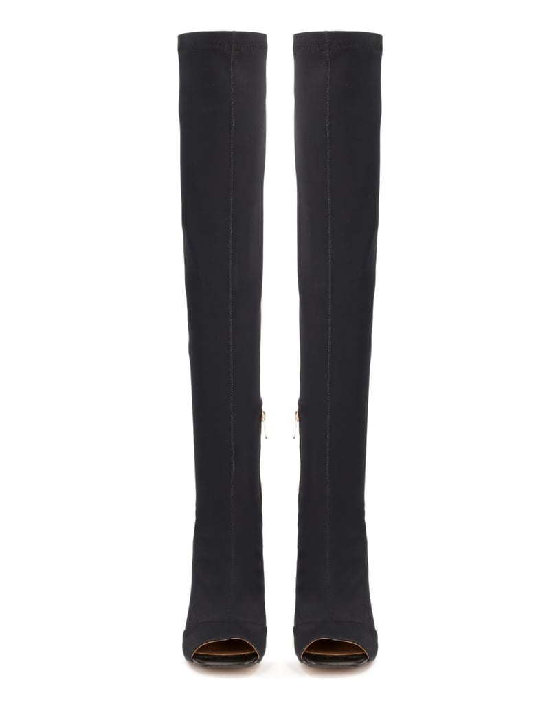 Kazar-Peep-toe-musketeers-in-fabric-čierna