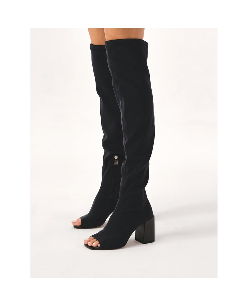 Kazar-Peep-toe-musketeers-in-fabric-čierna