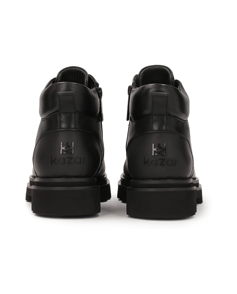 Kazar-Schwarze-isolierte-Lederstiefel-schwarz