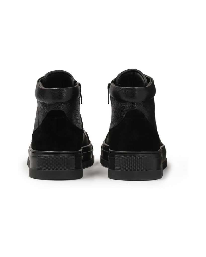 Kazar-Insulated-suede-and-smooth-leather-sneakers-černá