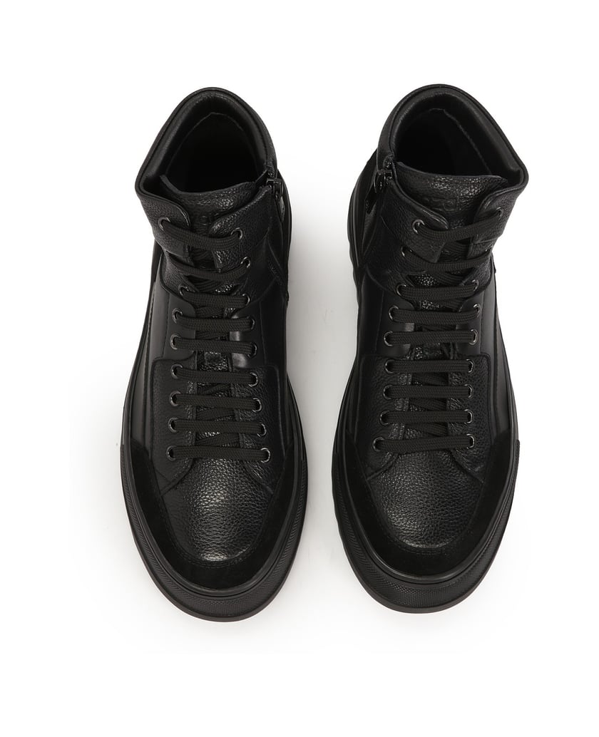 Kazar-Insulated-suede-and-smooth-leather-sneakers-černá
