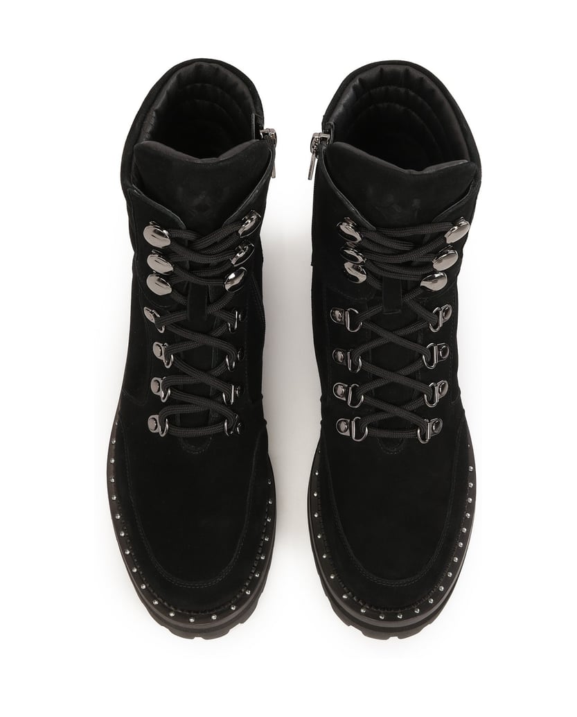 Kazar-Black-suede-boots-with-high-upper-čierna