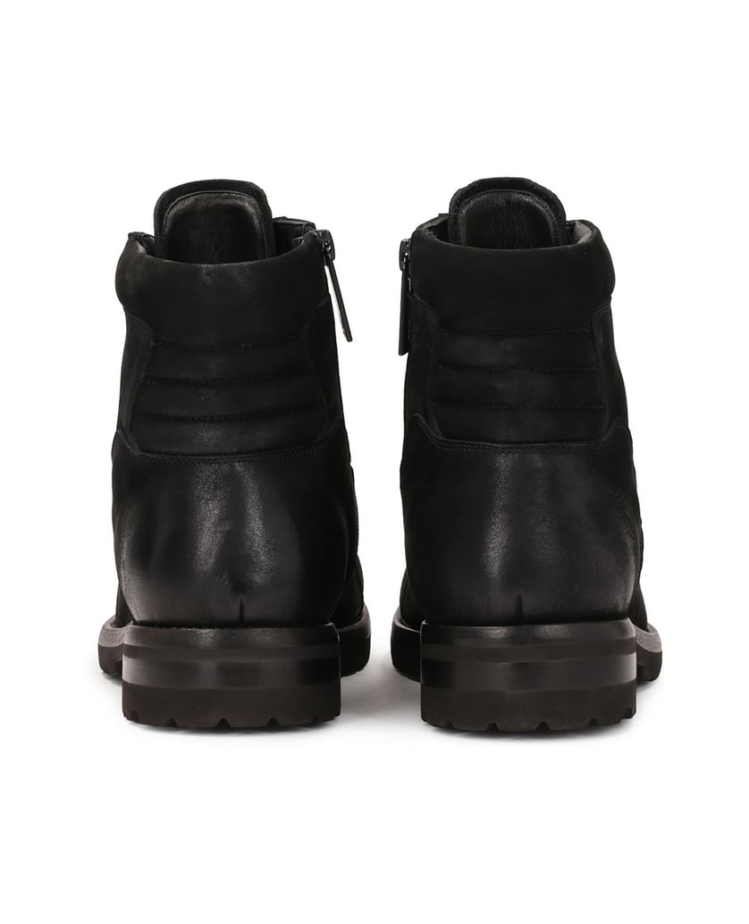 Kazar-Nubuck-black-men's-boots-čierna