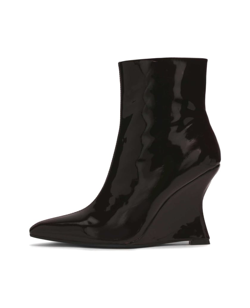 Kazar-Braune-Lederstiefel-mit-Plateauabsatz-dunkelbraun