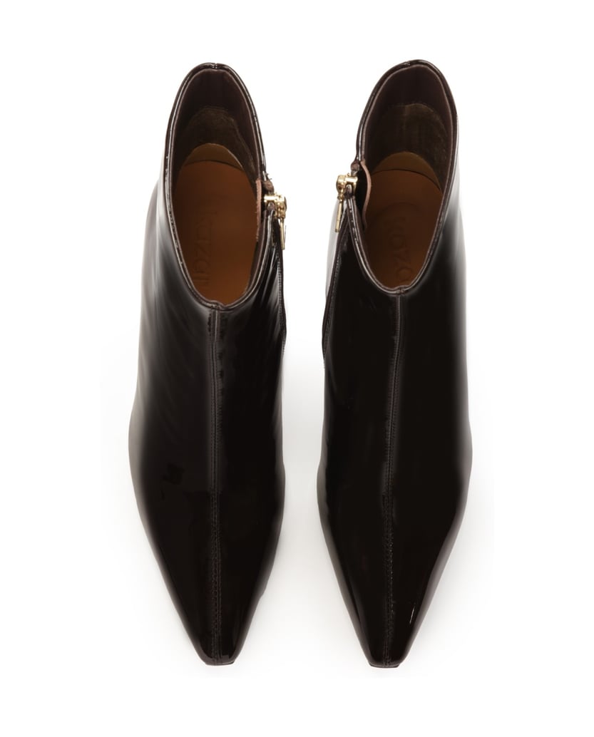 Kazar-Braune-Lederstiefel-mit-Plateauabsatz-dunkelbraun