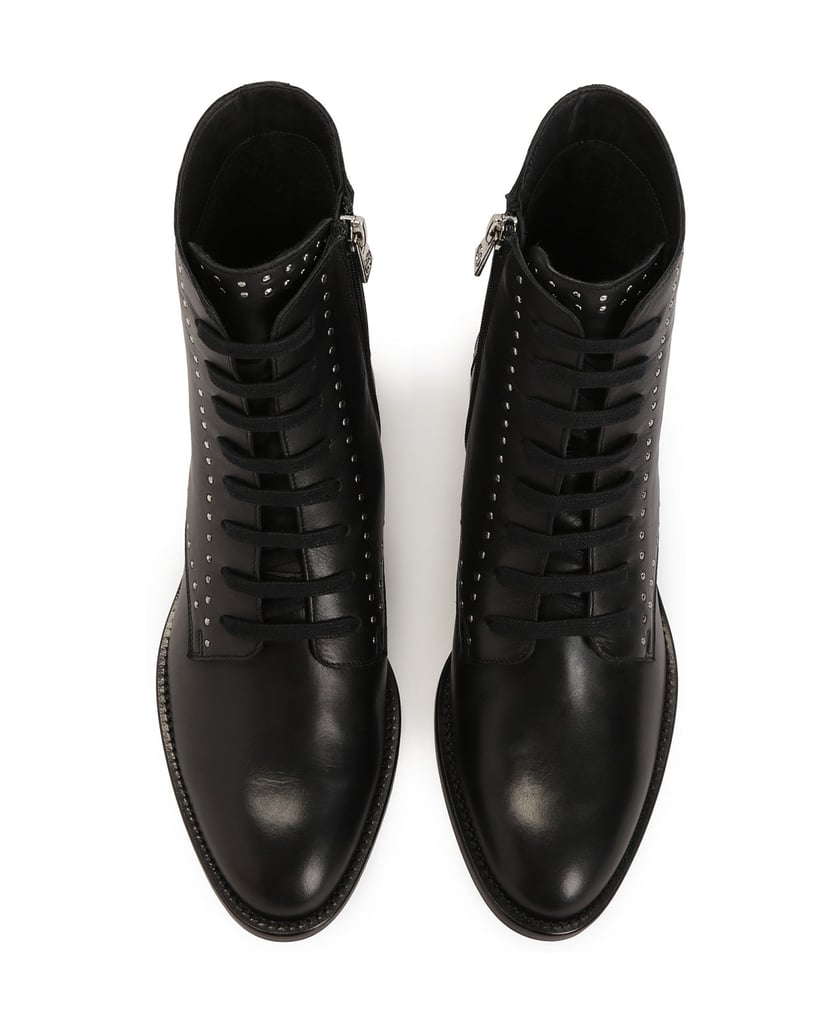 Kazar-Schwarze-Stiefel-mit-Nieten-verziert-schwarz