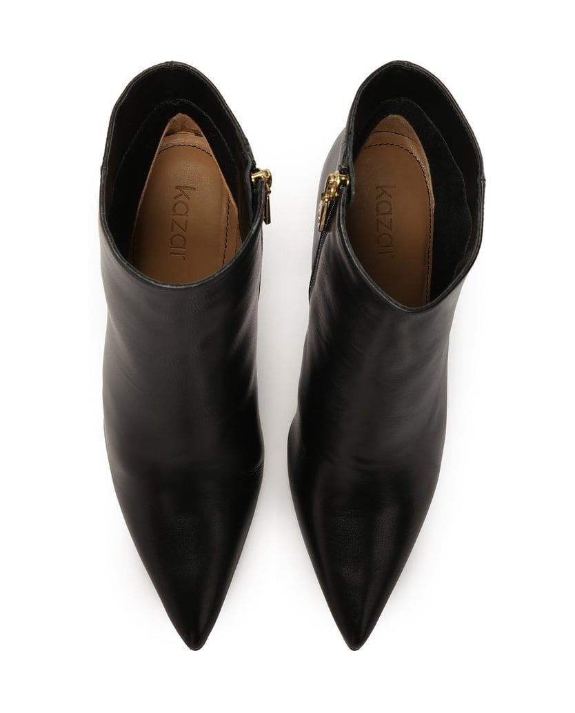 Kazar-Schwarze-Lederstiefel-mit-Absatz-schwarz