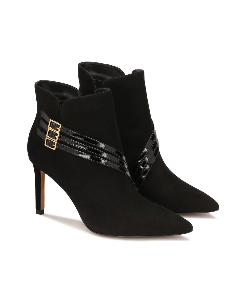 Kazar-Wildlederstiefel-mit-Streifenmuster-schwarz