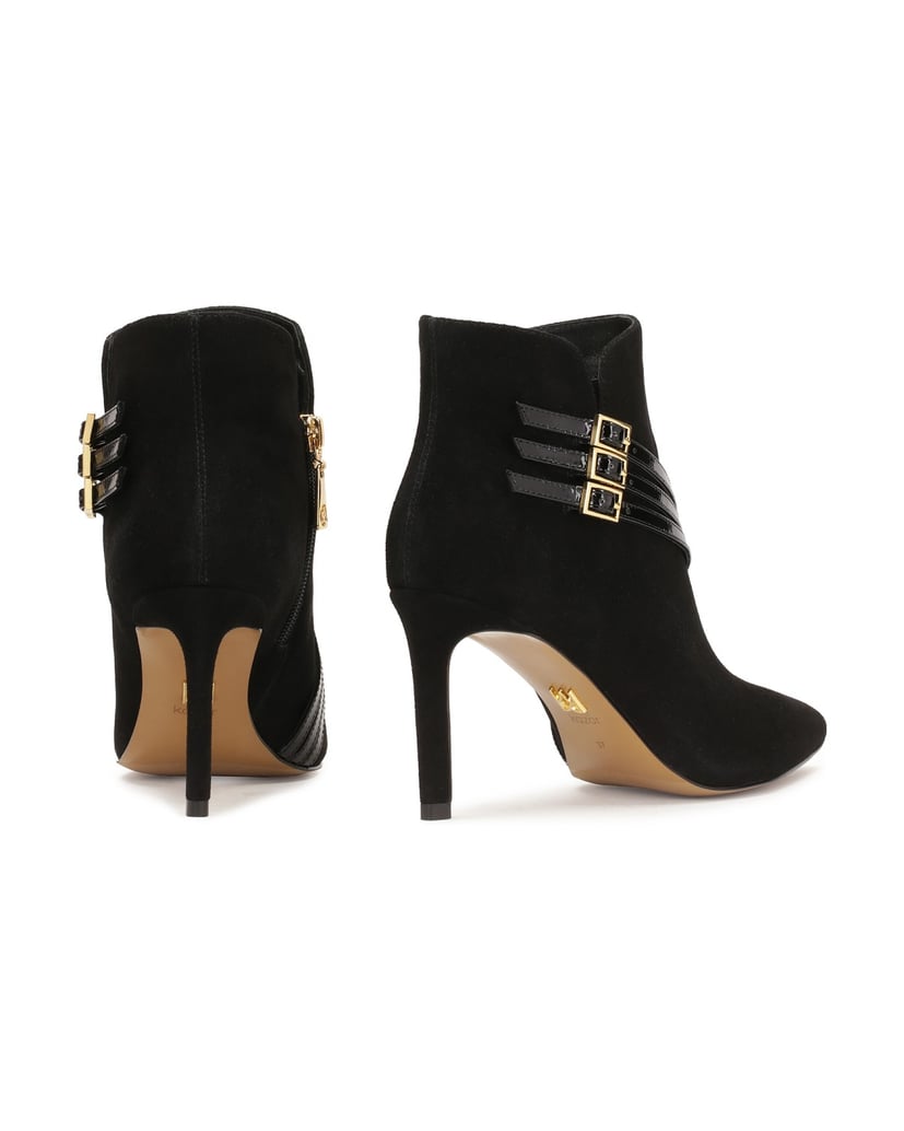 Kazar-Wildlederstiefel-mit-Streifenmuster-schwarz