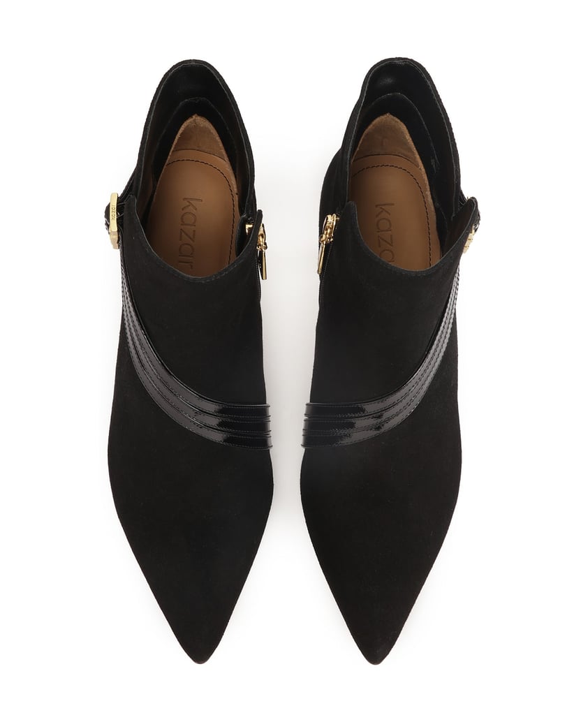 Kazar-Wildlederstiefel-mit-Streifenmuster-schwarz