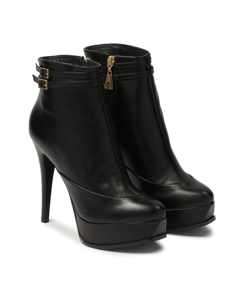 Kazar-Leather-boots-with-high-heel-and-platform-čierna