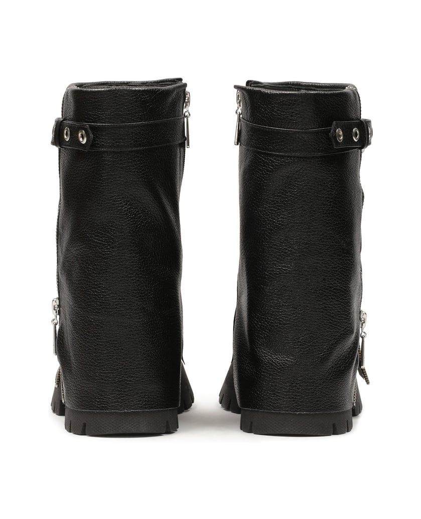 Kazar-Extravagant-boots-with-double-zipper-upper-čierna