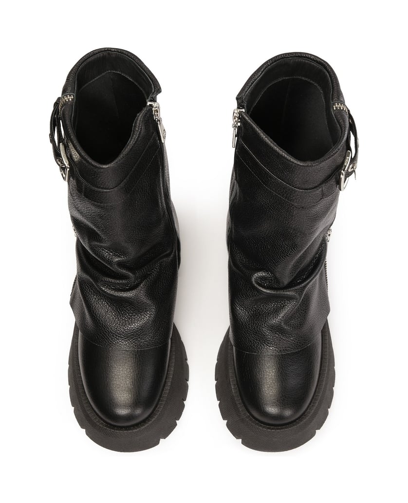 Kazar-Extravagant-boots-with-double-zipper-upper-čierna