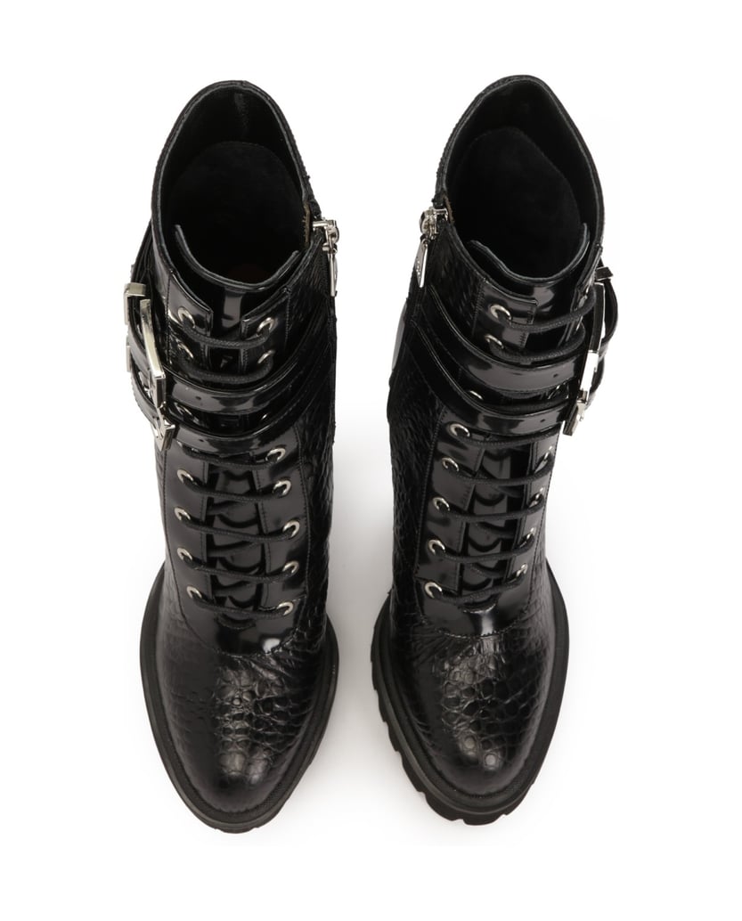 Kazar-Hochhackige-Stiefel-mit-hohem-Schaft-schwarz