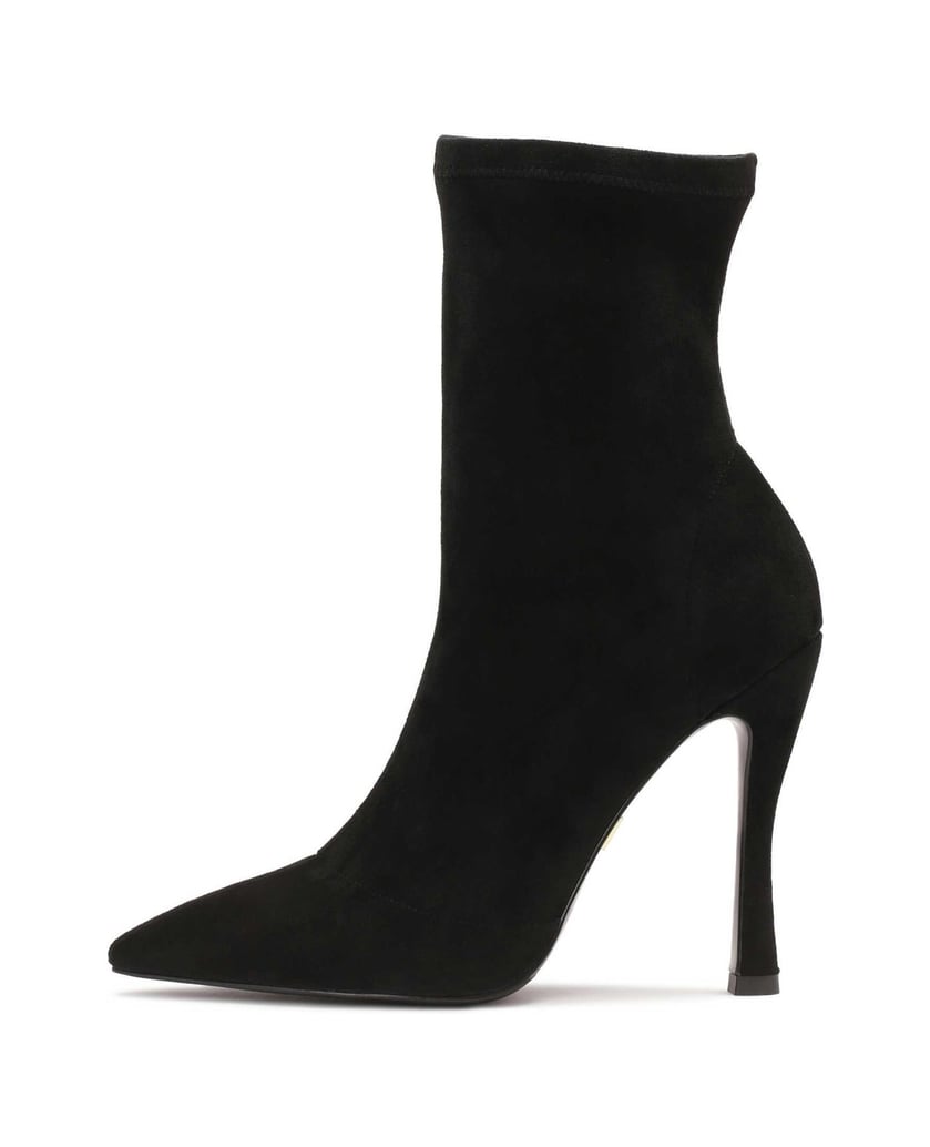 Kazar-Schwarze-Stoffstiefel-mit-konturiertem-A-schwarz