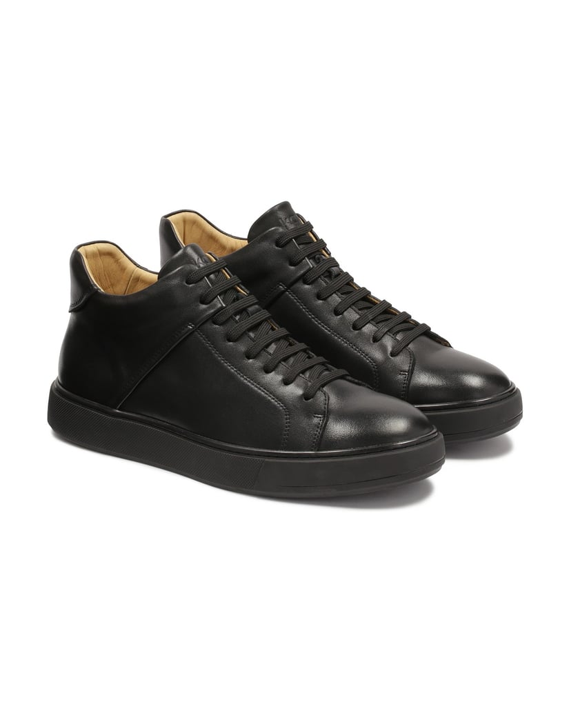 Kazar-Minimalistische-Herren-Sneakers-aus-Glat-schwarz