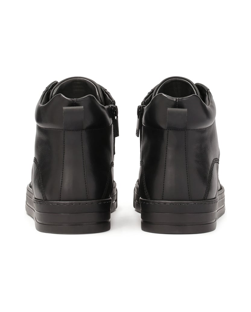 Kazar-Sneakers-aus-Leder-mit-hohem-Schaft-schwarz