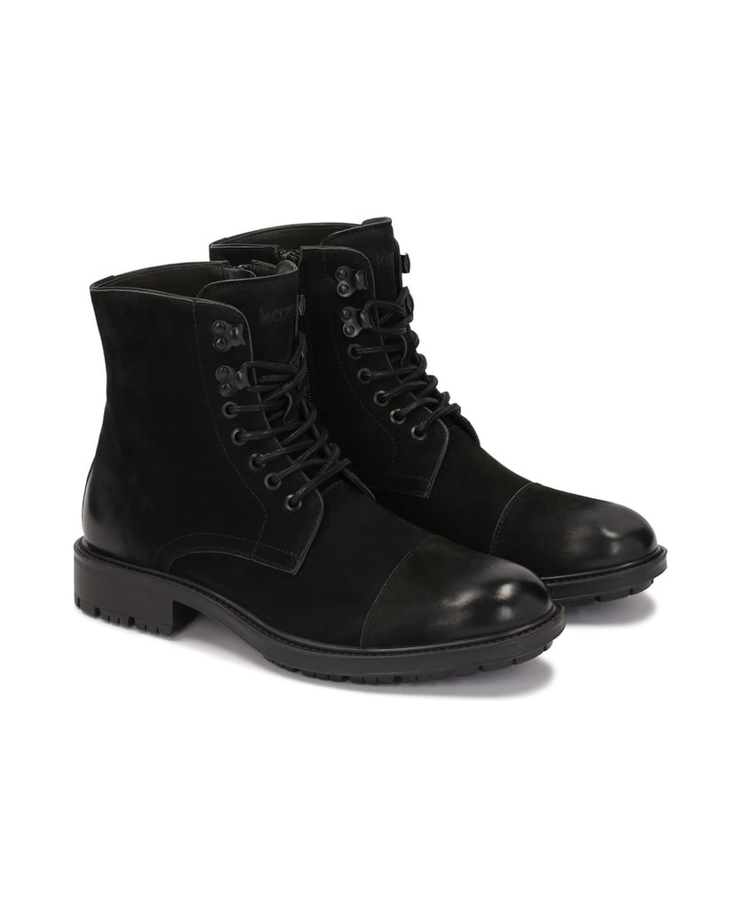 Kazar-Nubuk-Stiefel-mit-gebundenem-Schaft-schwarz