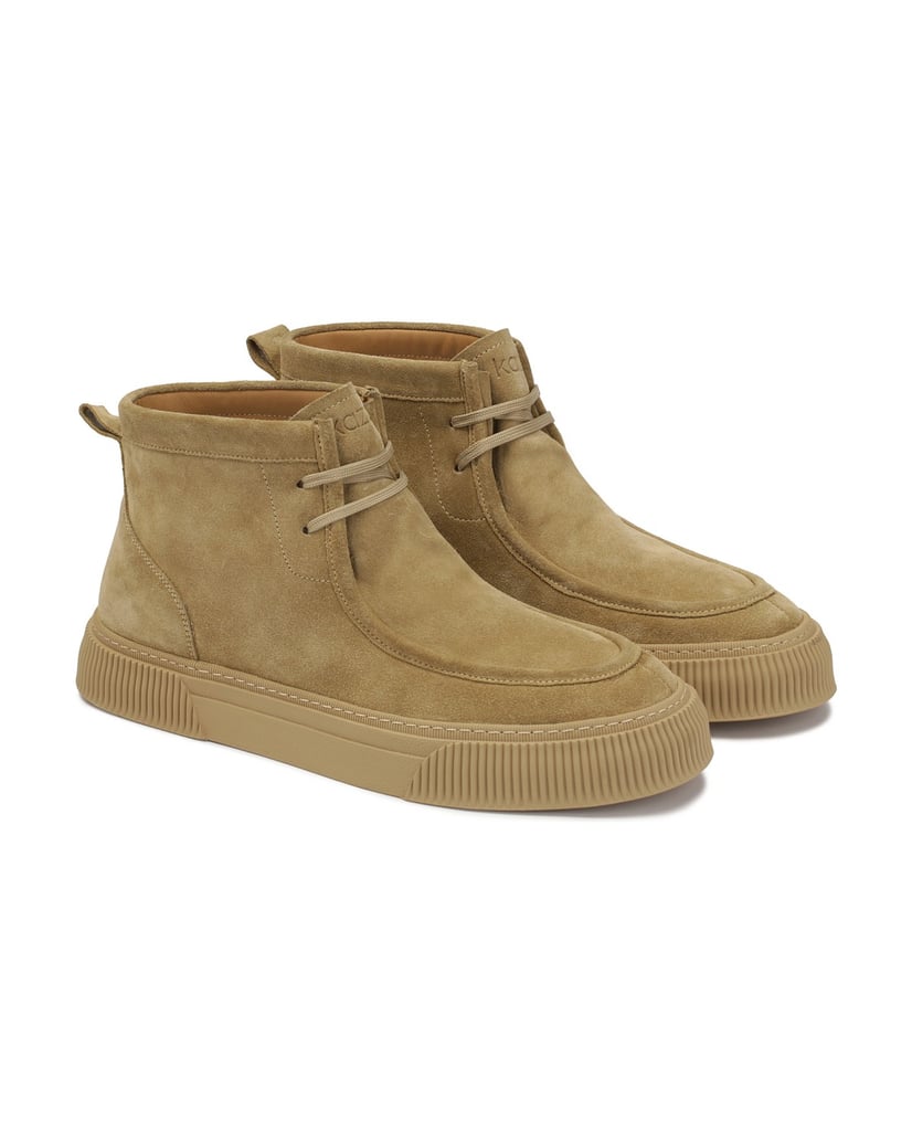 Kazar-Wildleder-Sneakers-mit-höherem-Schaft-beige