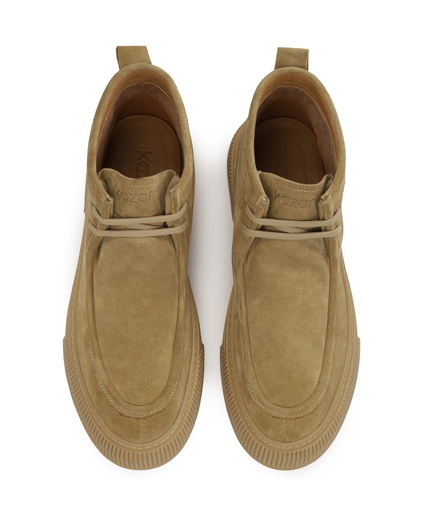 Kazar-Wildleder-Sneakers-mit-höherem-Schaft-beige