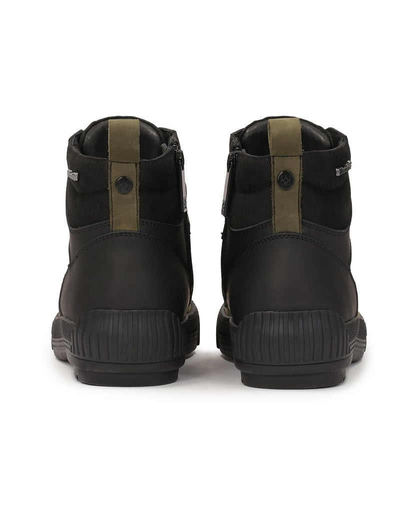 Kazar-Combination-material-boots-olivová