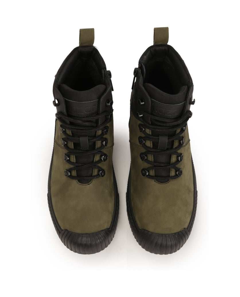 Kazar-Combination-material-boots-olivová