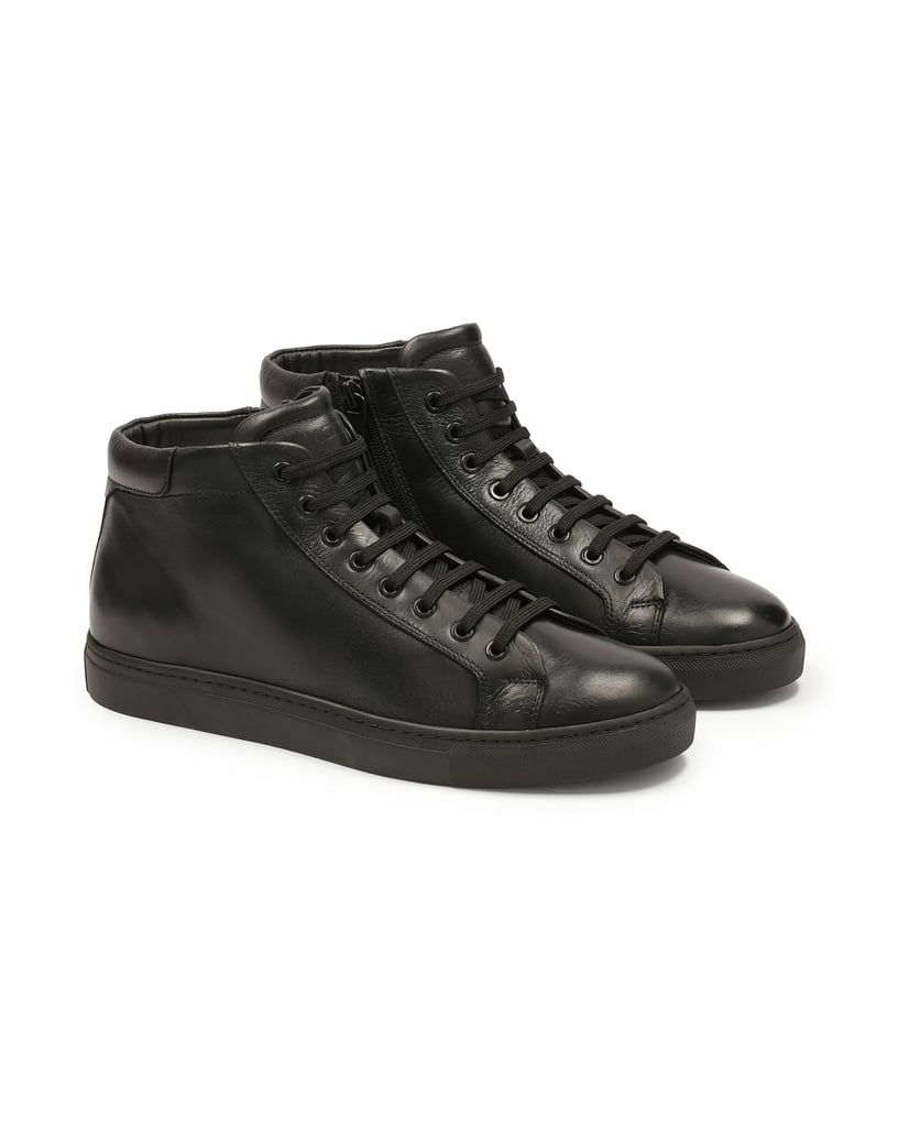 Kazar-Minimalist-men's-sneakers-with-ankle-upper-čierna