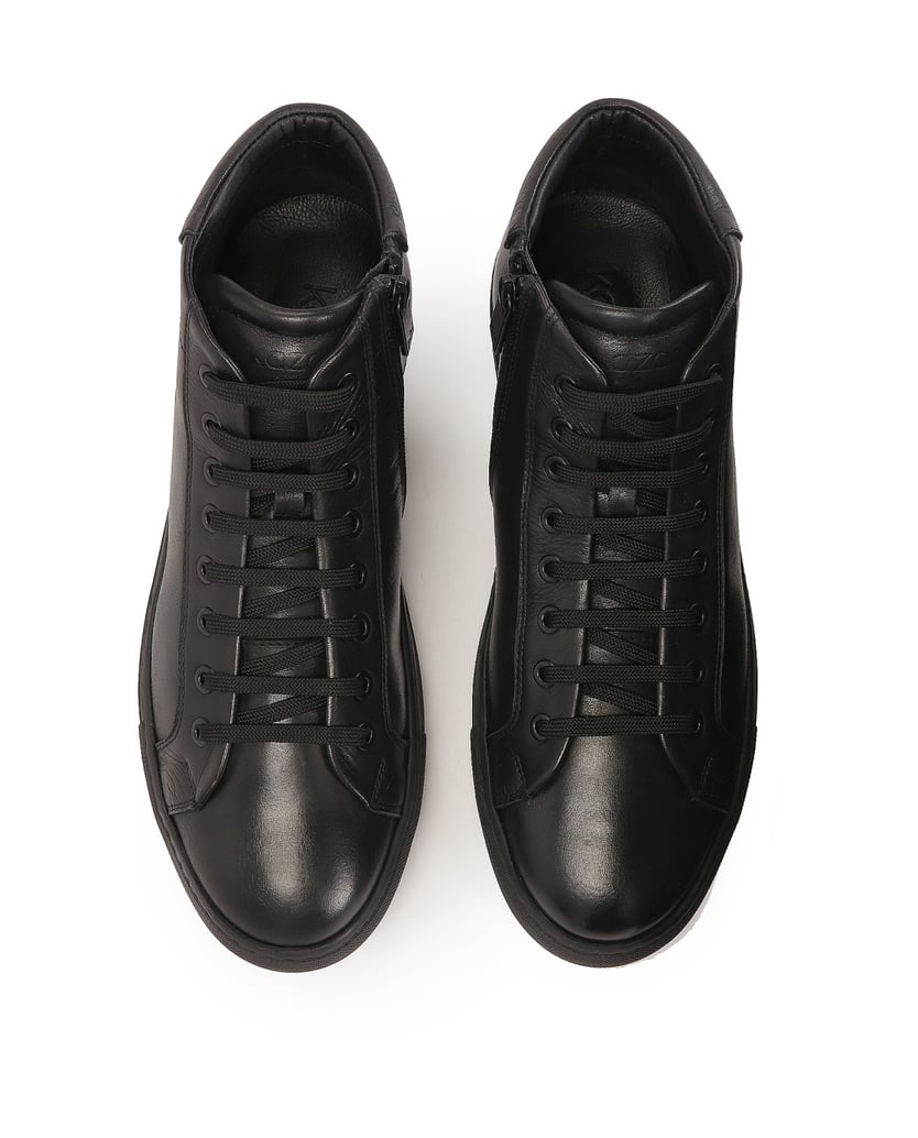 Kazar-Minimalist-men's-sneakers-with-ankle-upper-čierna