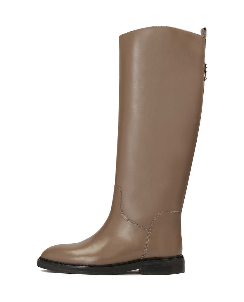 Kazar-Taupefarbene-Offiziersstiefel-zum-Hinein-taupe