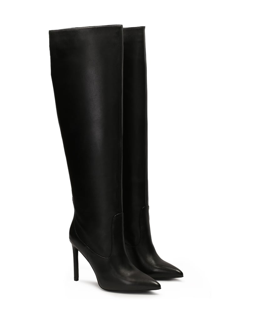 Kazar-Musketiere-aus-schwarzem-Leder-mit-Slip--schwarz