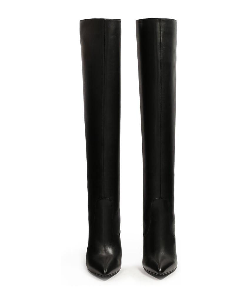 Kazar-Musketiere-aus-schwarzem-Leder-mit-Slip--schwarz