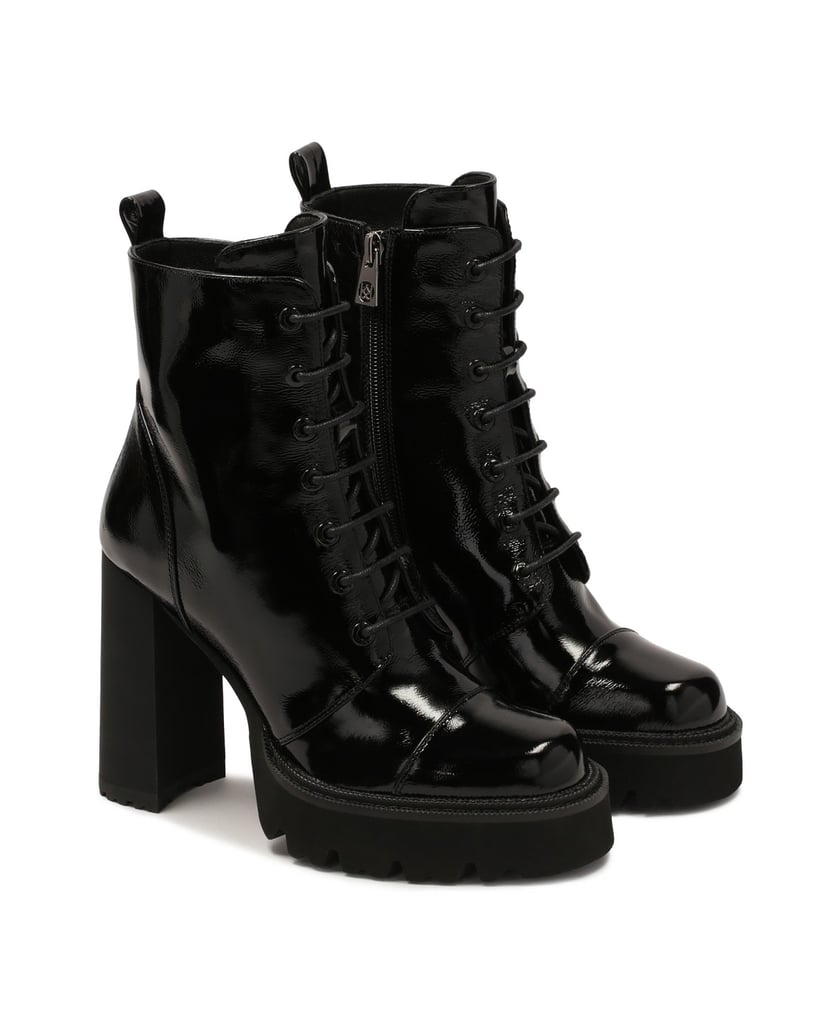 Kazar-Lackierte-Stiefel-mit-hohem-Absatz-und-L-schwarz