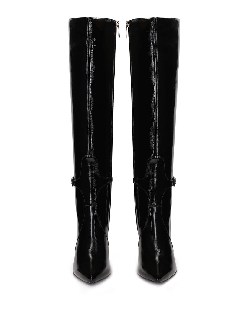 Kazar-Patent-leather-stiletto-heeled-boots-with-cutout-upper-černá