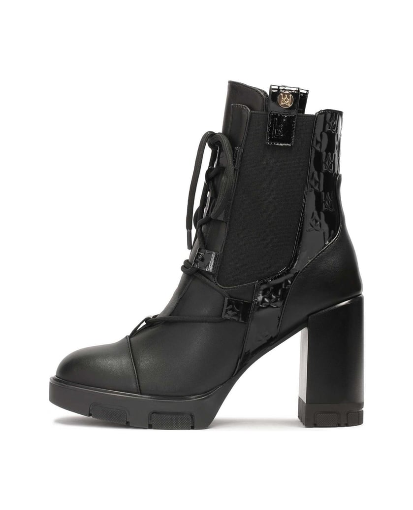 Kazar-Leather-boots-with-attractive-lacing-čierna