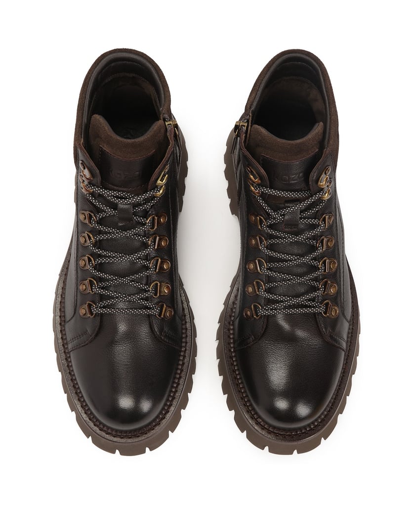 Kazar-Trapper-Stiefel-aus-braunem-Leder-braun