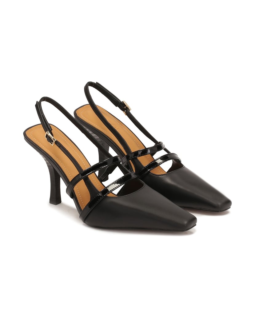 Kazar-Black-slingback-pumps-with-patent-leather-straps-černá