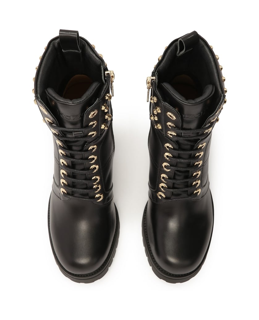 Kazar-Boots-with-upper-decorated-with-round-rivets-čierna