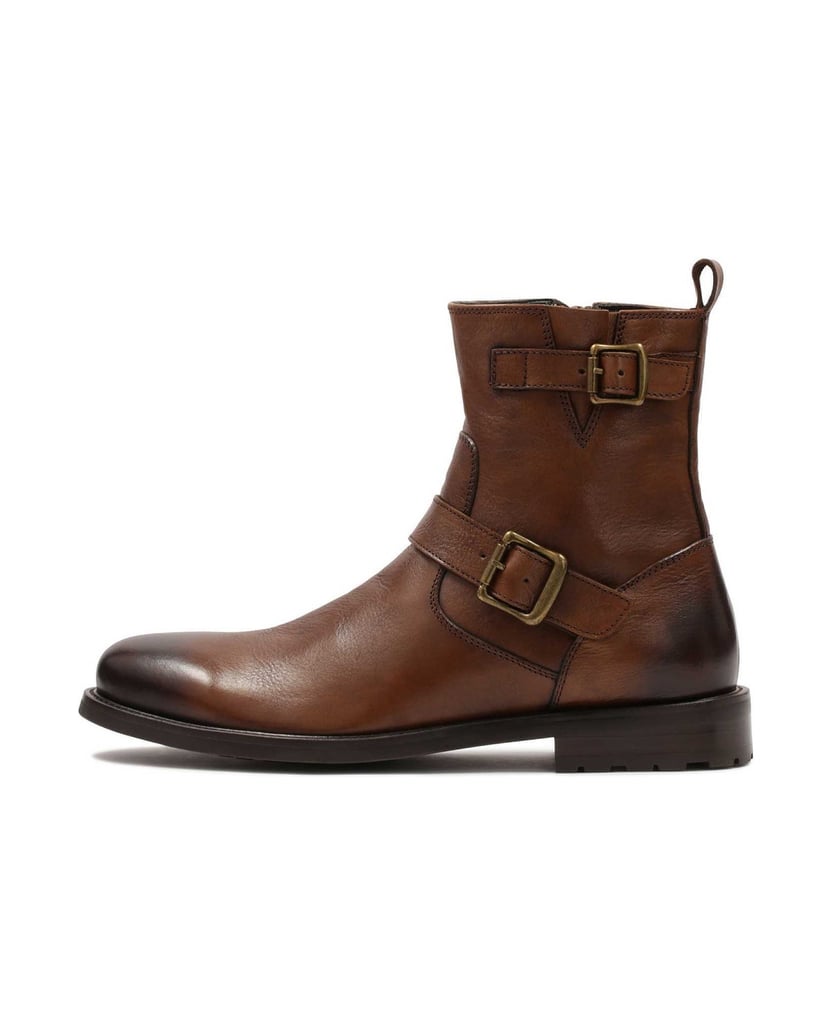 Kazar-Herrenstiefel-aus-braunem-Leder-mit-Reiß-braun