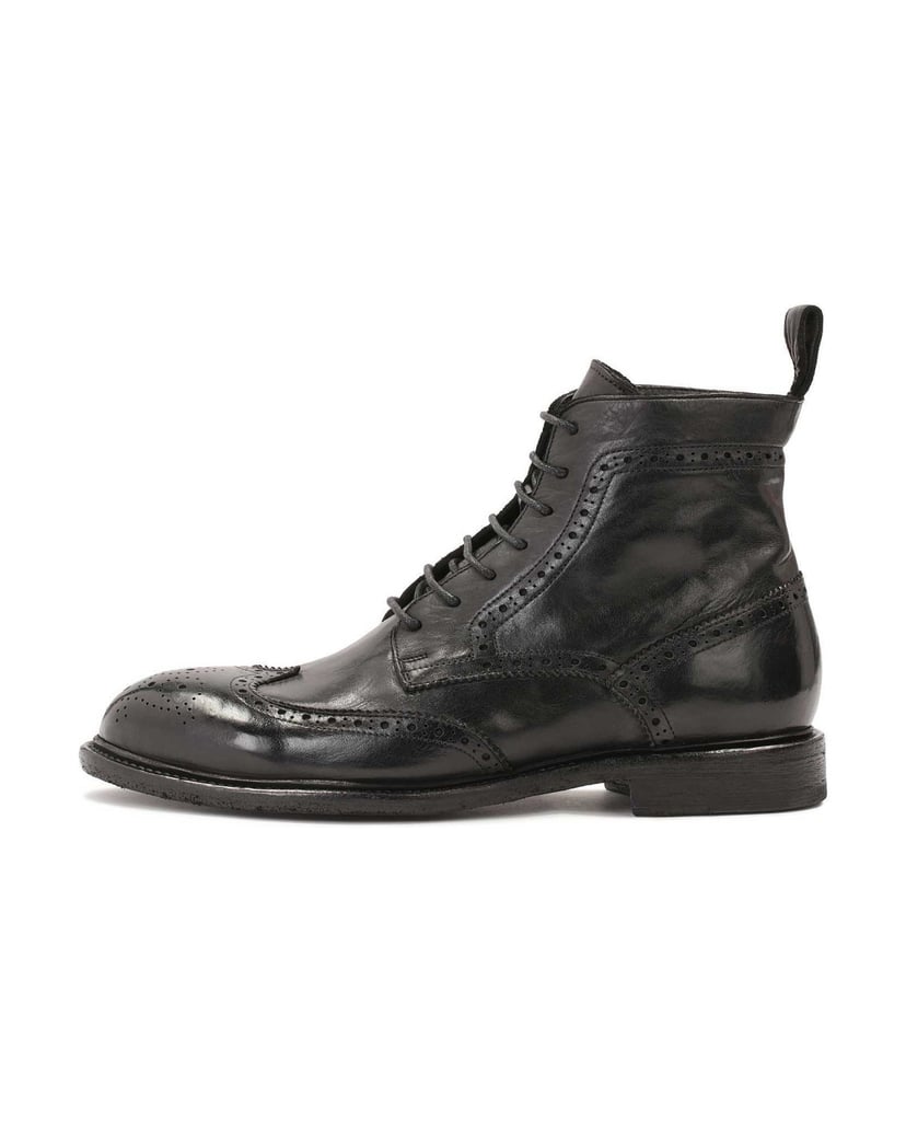 Kazar-Schwarze-Brogue-verzierte-Stiefel-schwarz
