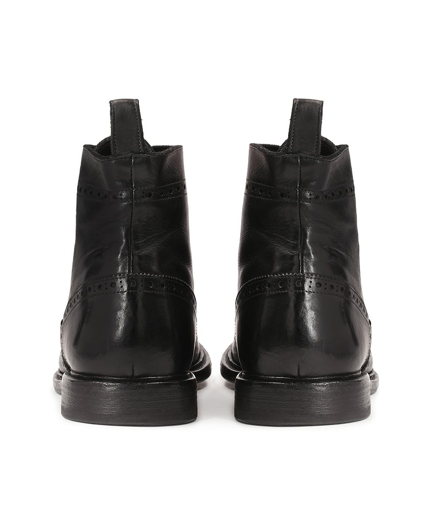 Kazar-Schwarze-Brogue-verzierte-Stiefel-schwarz