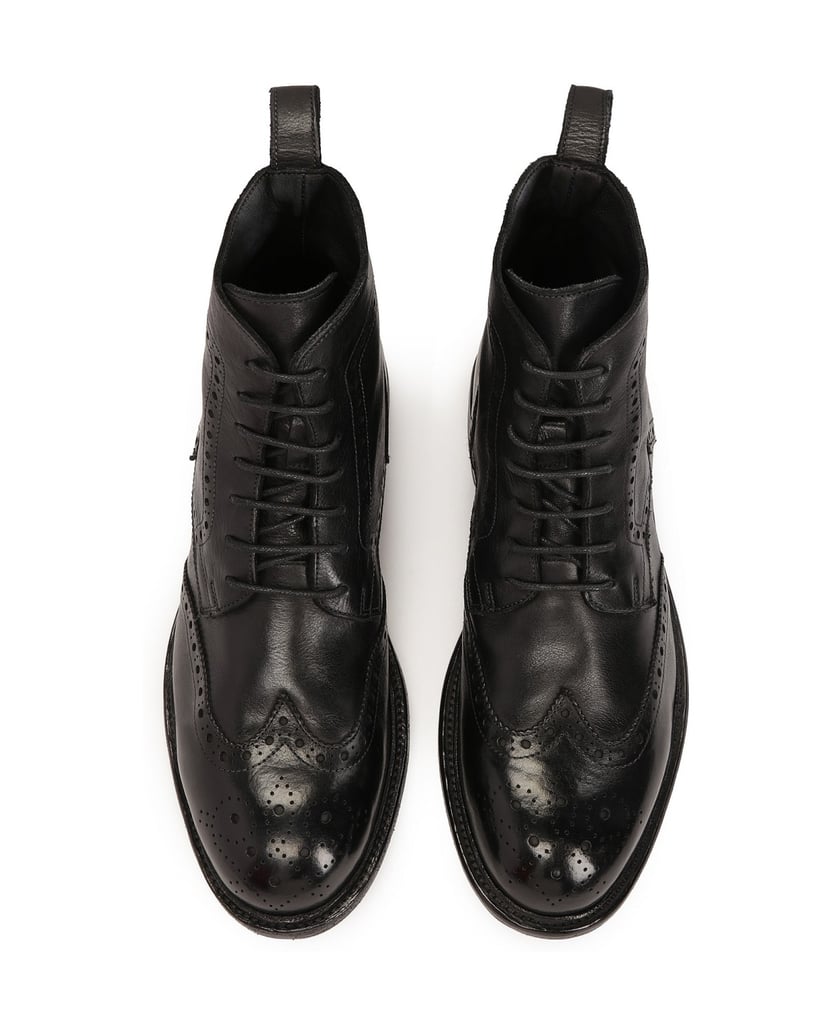 Kazar-Schwarze-Brogue-verzierte-Stiefel-schwarz