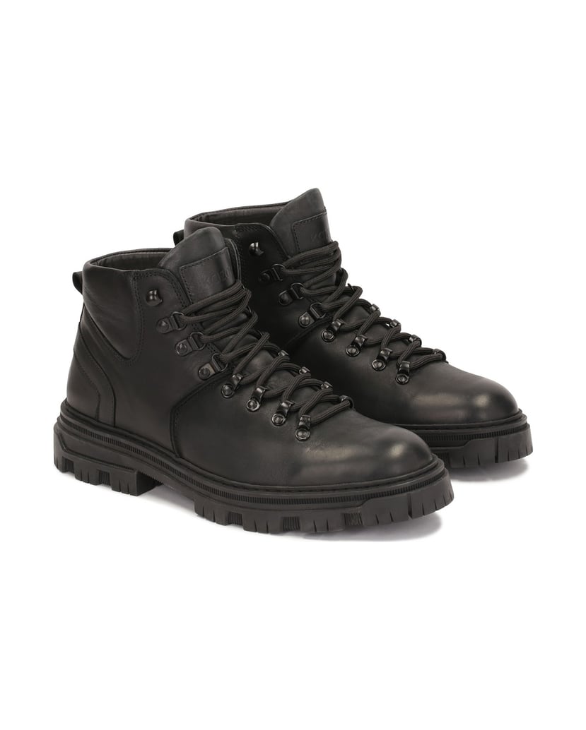 Kazar-Schwarze-Stiefel-mit-mattem-Finish-schwarz